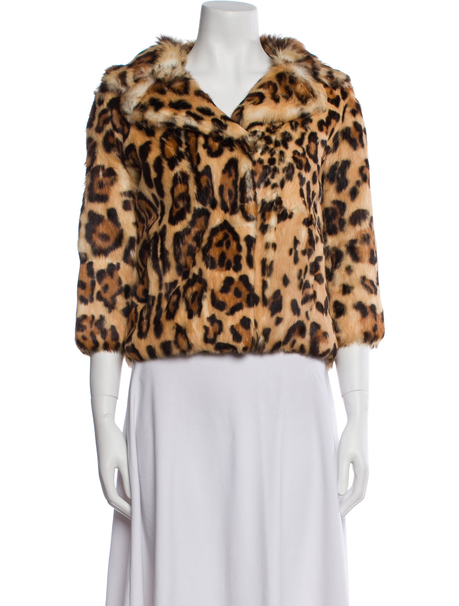 Blugirl Blumarine Fur Animal Print Fur Jacket