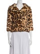 Blugirl Blumarine Fur Animal Print Fur Jacket
