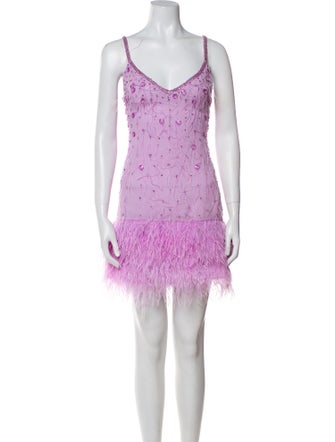 Blugirl Blumarine V-Neck Mini Dress