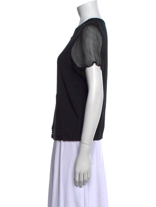 Blugirl Blumarine Graphic Print Scoop Neck Sweater