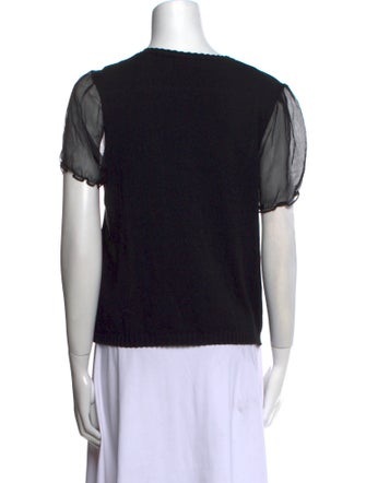 Blugirl Blumarine Graphic Print Scoop Neck Sweater