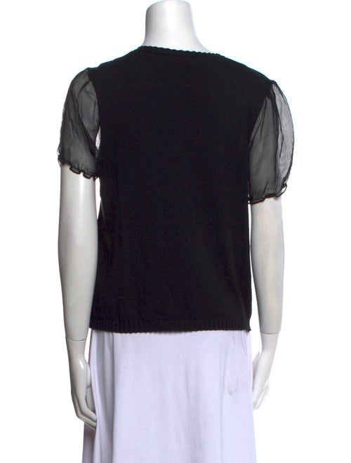 Blugirl Blumarine Graphic Print Scoop Neck Sweater