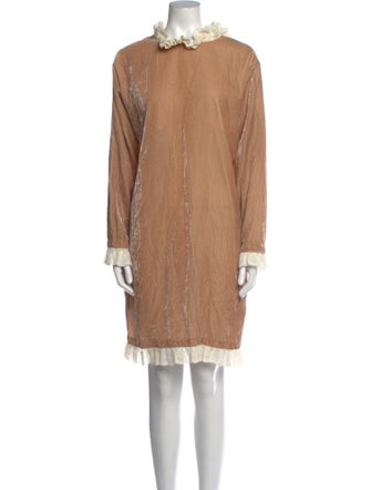 Blugirl Blumarine Mock Neck Mini Dress