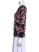 Blugirl Blumarine Floral Print Scoop Neck Sweater