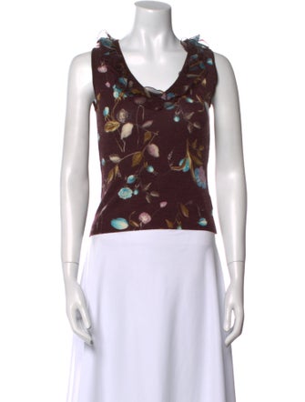 Blugirl Blumarine Wool Printed Crop Top