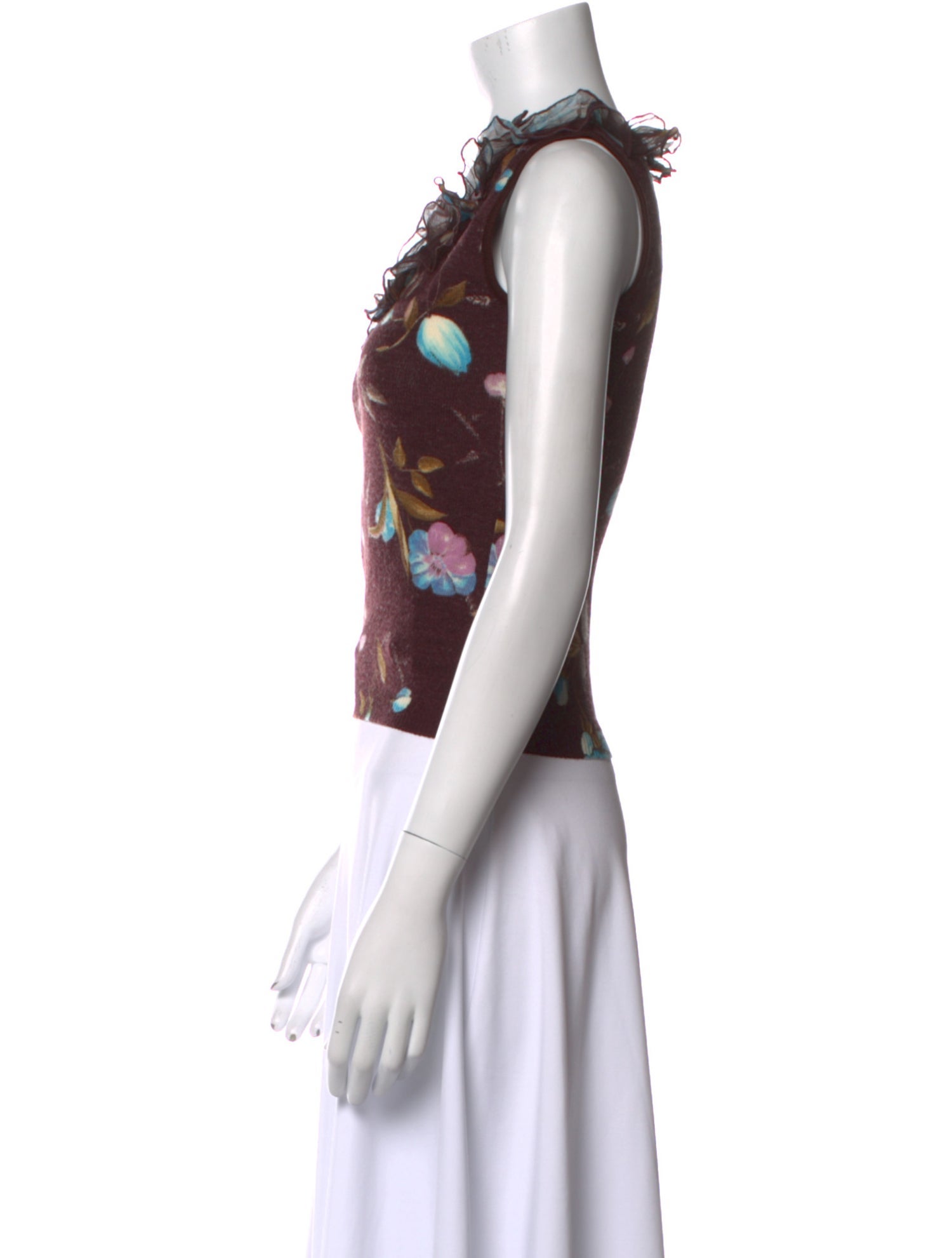 Blugirl Blumarine Wool Printed Crop Top