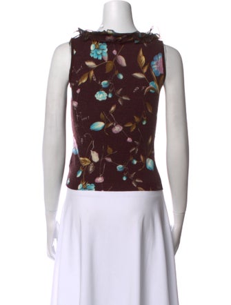 Blugirl Blumarine Wool Printed Crop Top