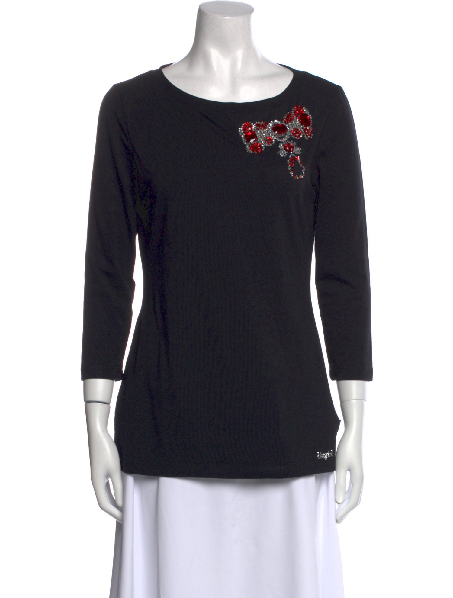 Blugirl Blumarine Graphic Print Scoop Neck Top