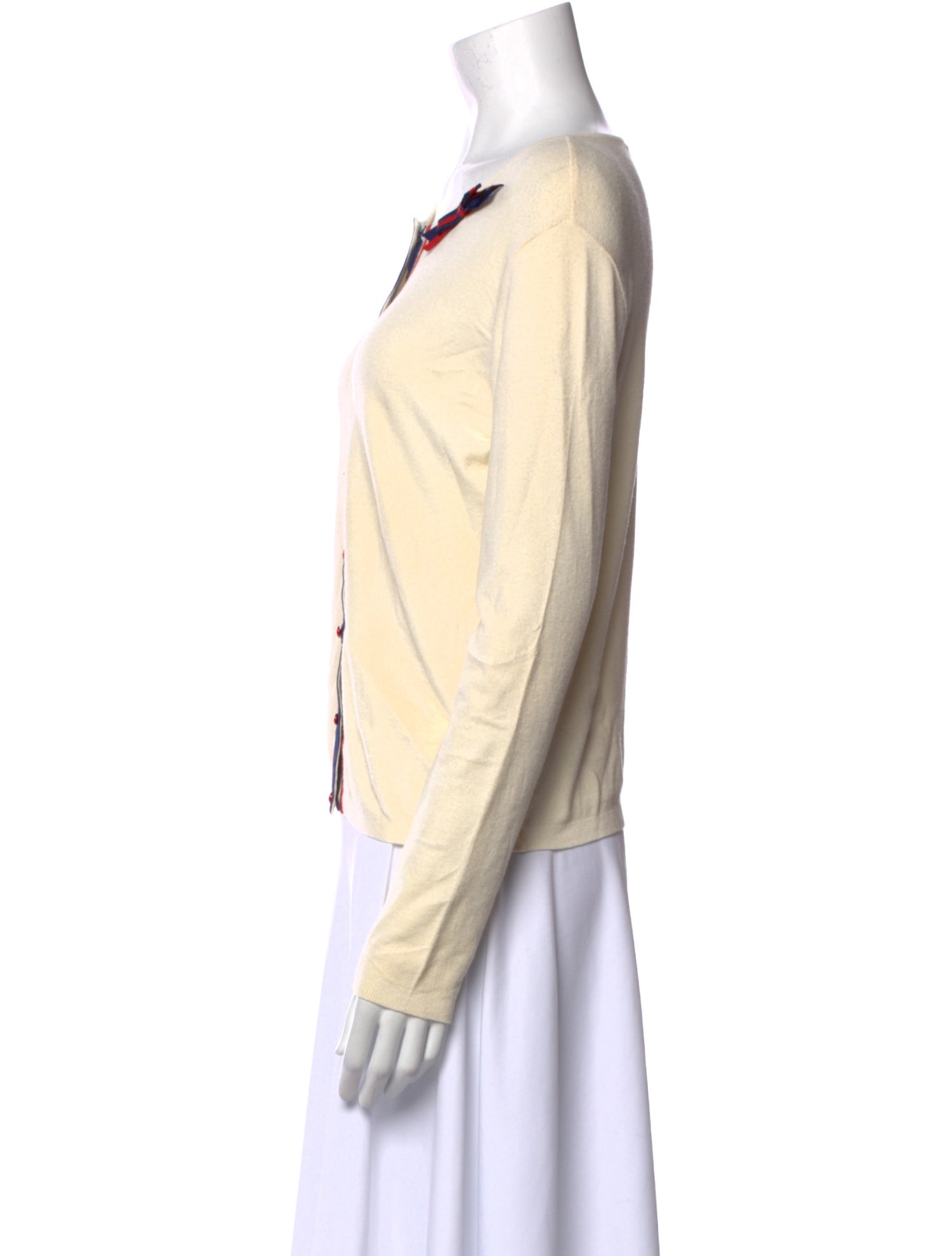 Blugirl Blumarine Colorblock Pattern Crew Neck Sweater