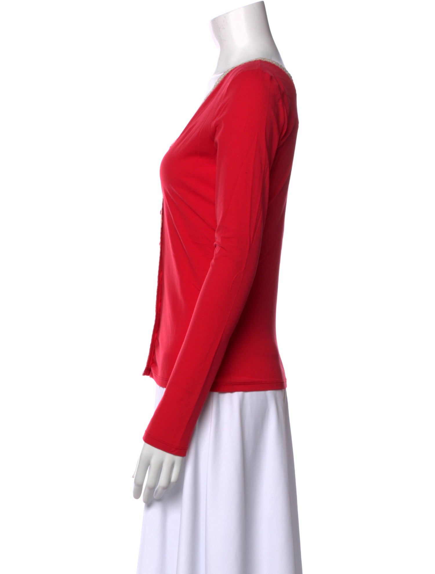 Blugirl Blumarine V-Neck Long Sleeve Sweatshirt