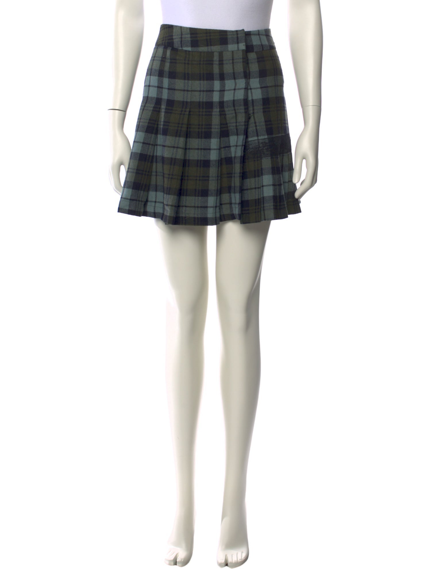 Blugirl Blumarine Plaid Print Mini Skirt