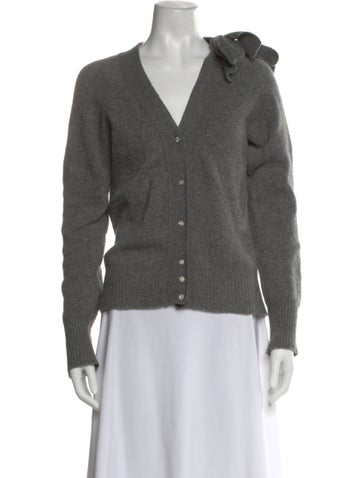 Pre-owned Blugirl V-neck Sweater In Gray
