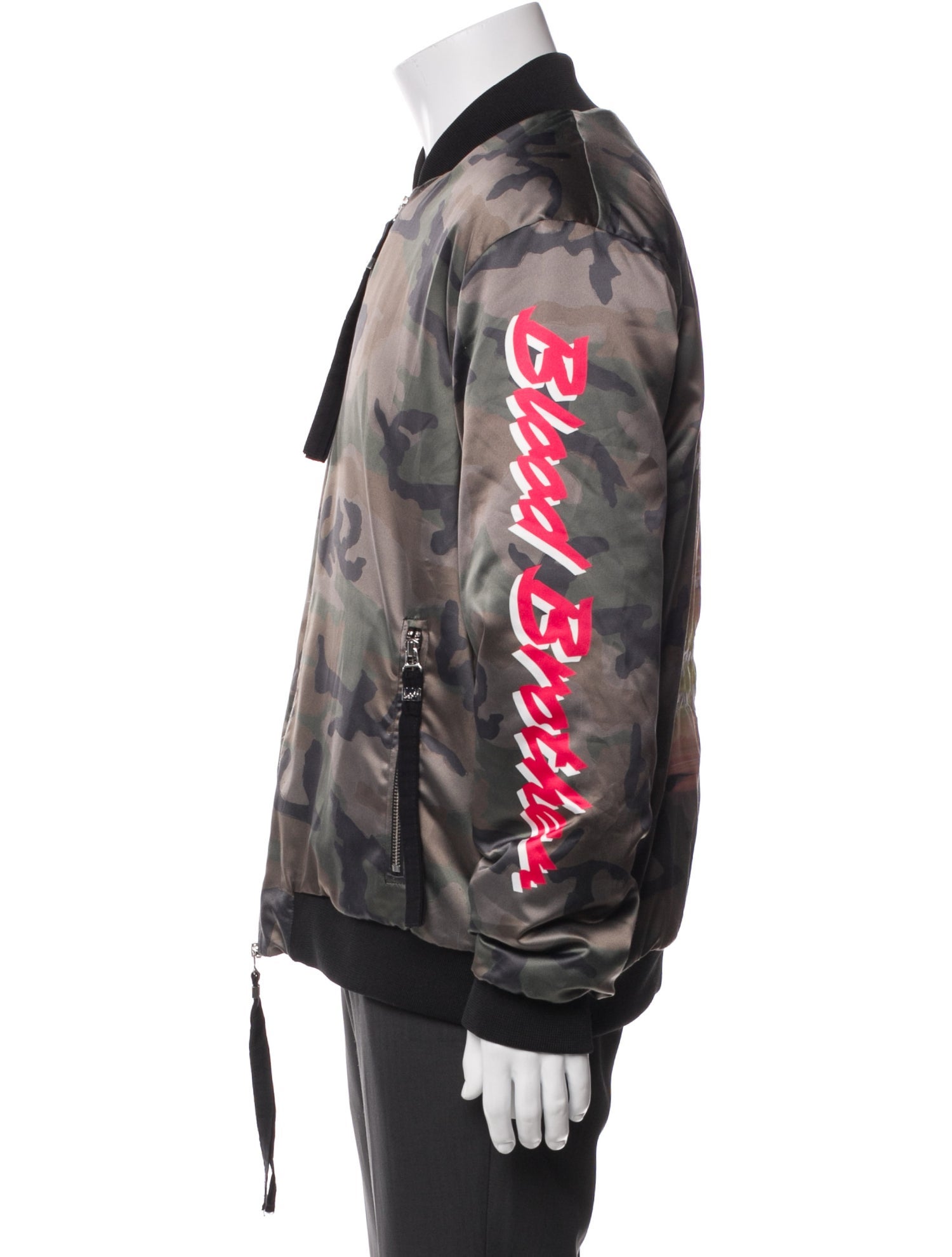 Blood Brother Camouflage Print Bomber Jacket