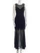 Black Tie Oleg Cassini Silk Long Dress