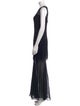 Black Tie Oleg Cassini Silk Long Dress