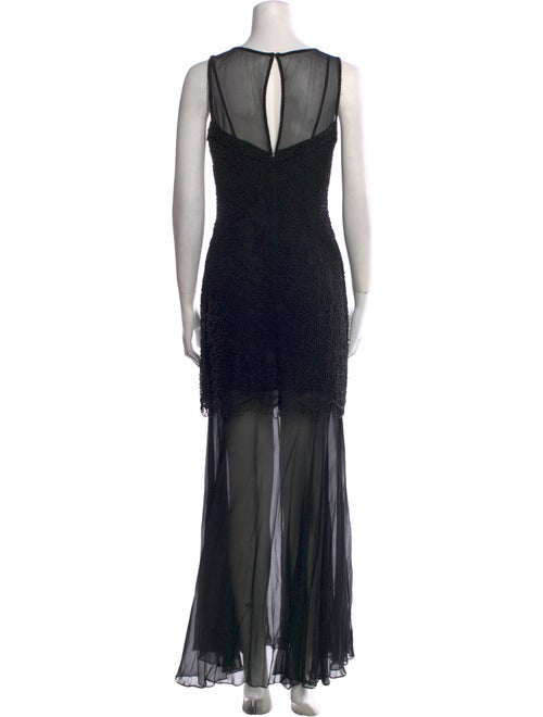 Black Tie Oleg Cassini Silk Long Dress