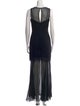 Black Tie Oleg Cassini Silk Long Dress
