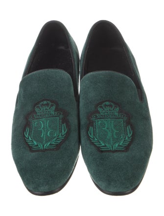 Billionaire Suede Graphic Print Loafers
