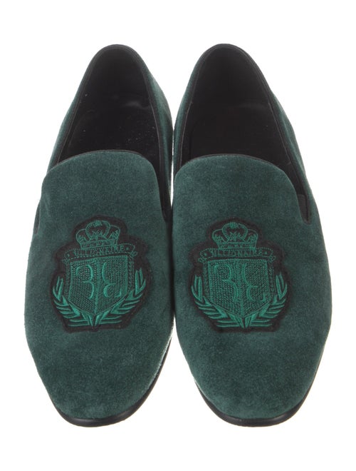 Billionaire Suede Graphic Print Loafers