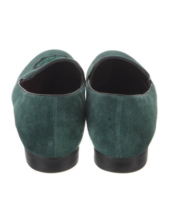 Billionaire Suede Graphic Print Loafers