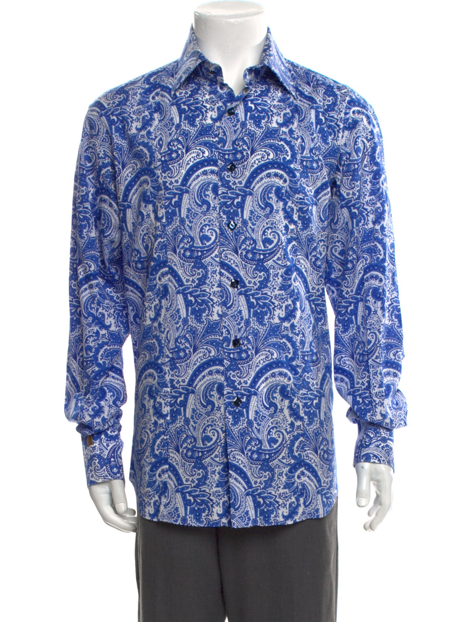 Billionaire Paisley Print Long Sleeve Shirt