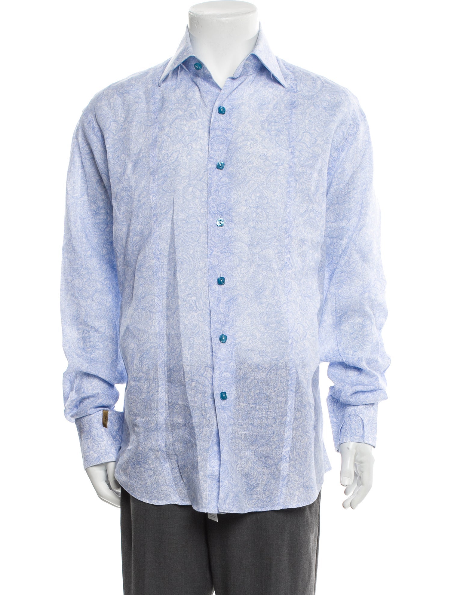 Billionaire Linen Paisley Print Shirt