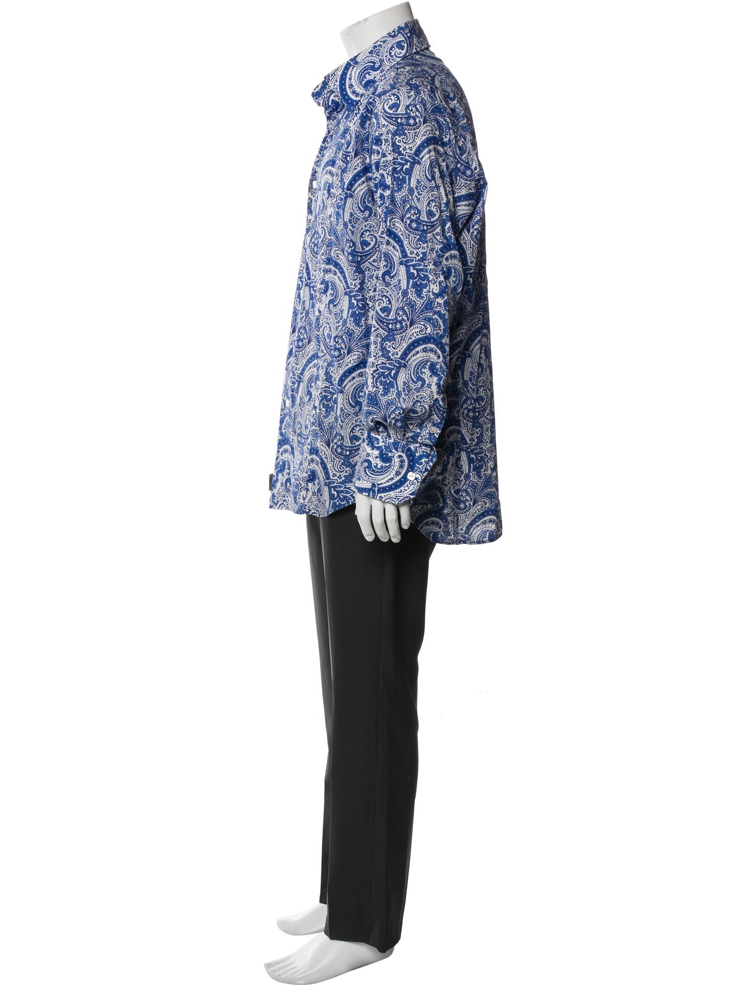 Billionaire Paisley Print Long Sleeve Shirt