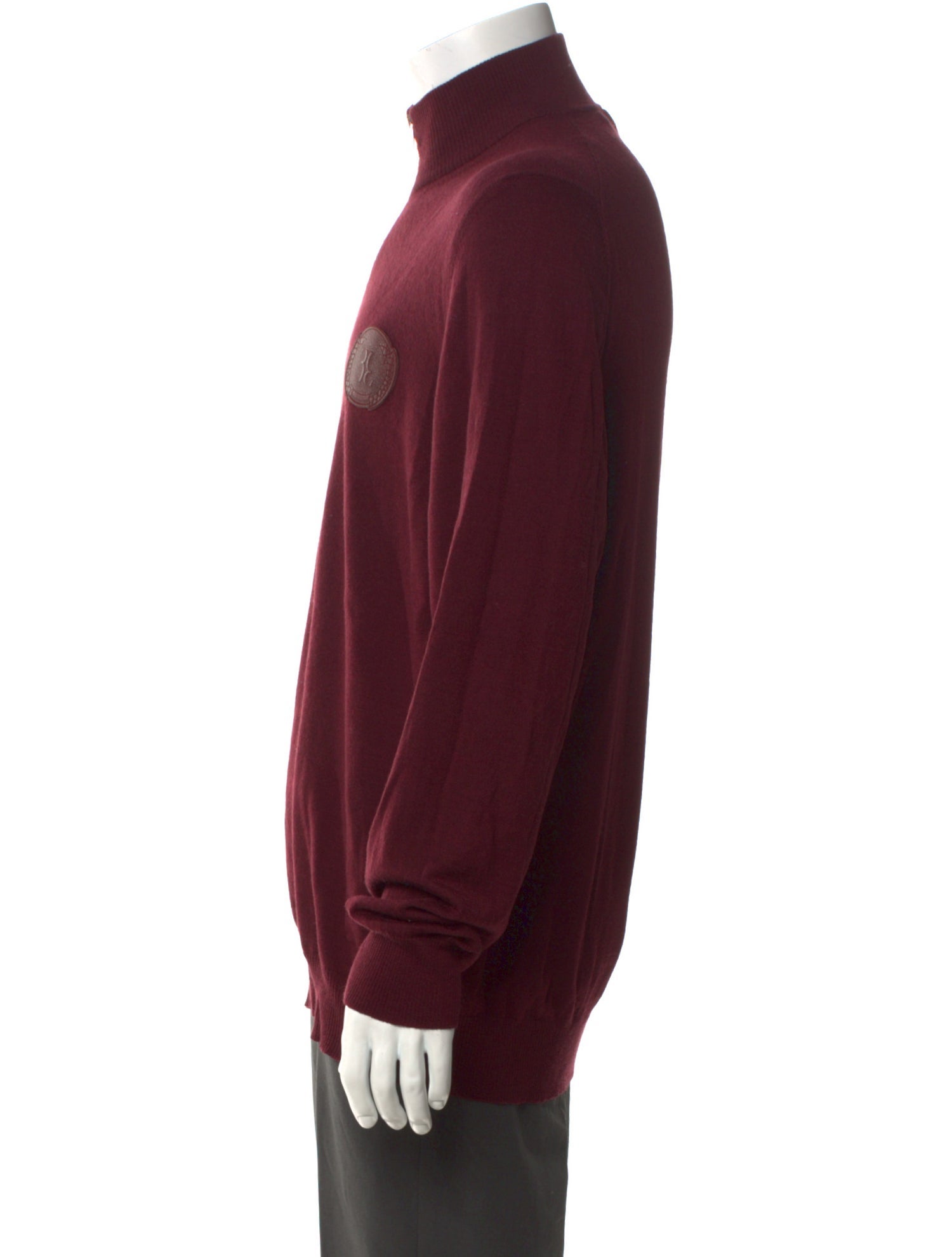 Billionaire Merino Wool Mock Neck Polo Sweater