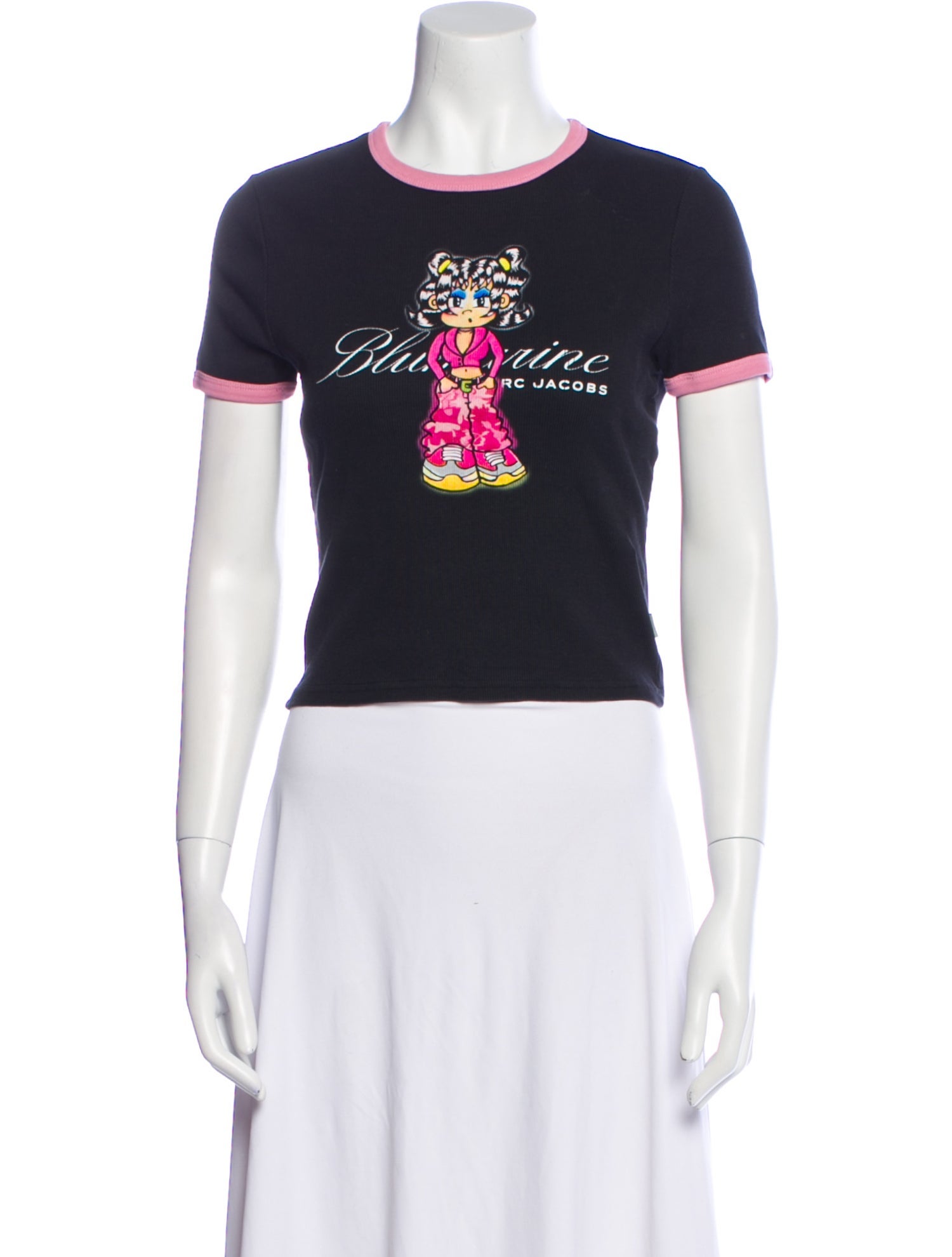 Blumarine by Marc Jacobs Graphic Print Crew Neck T-Shirt