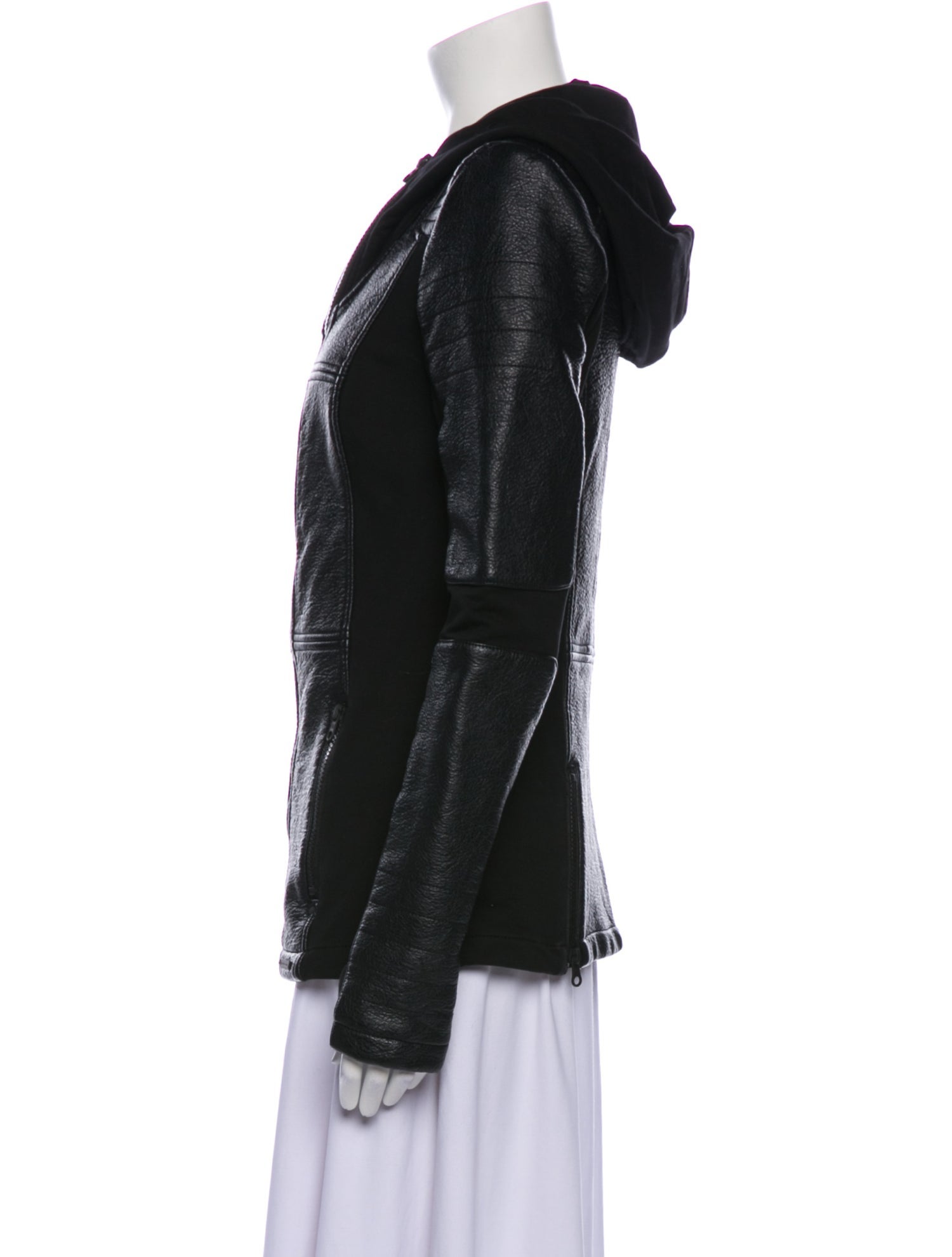 Blanc Noir Faux Leather Jacket