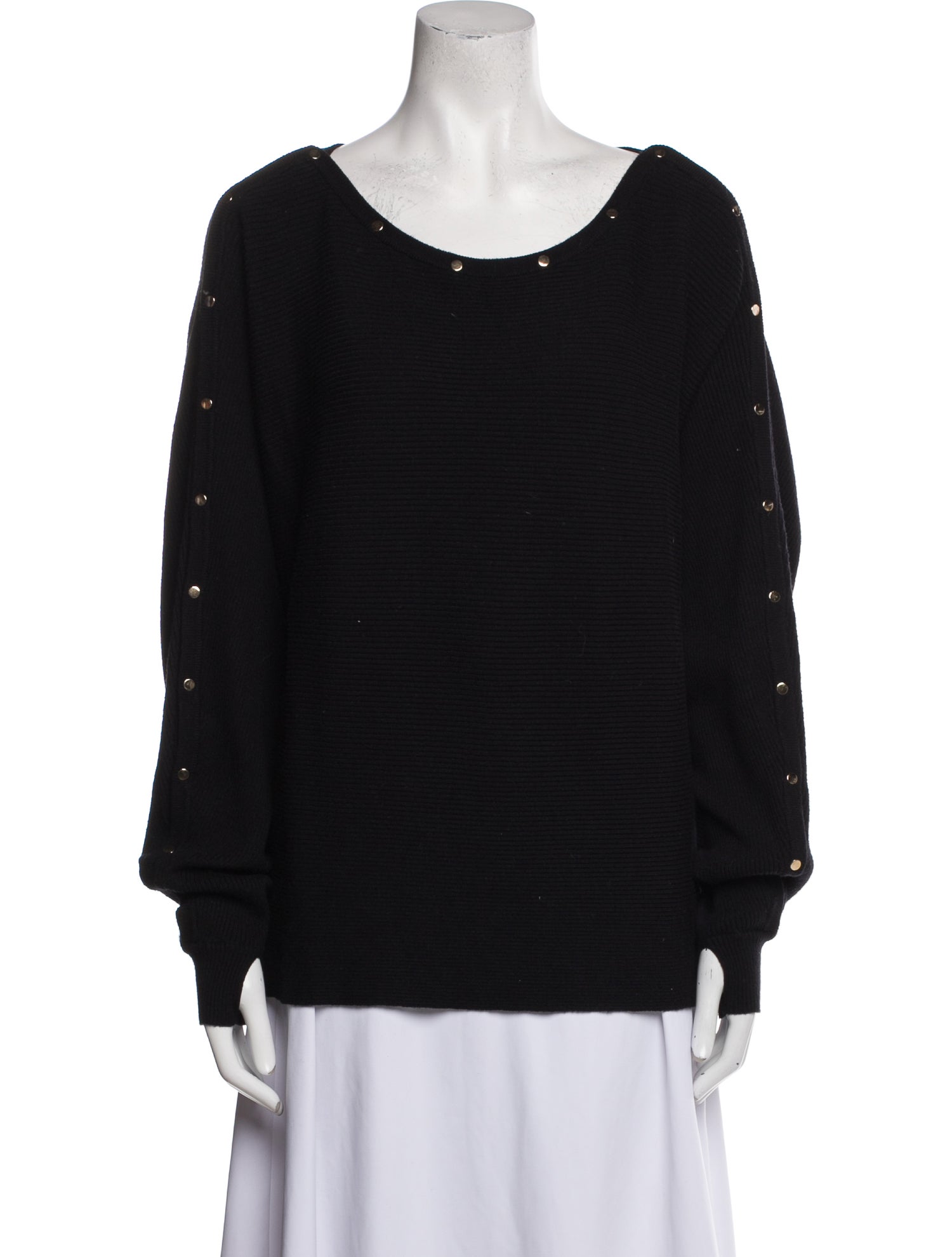 Blanc Noir Scoop Neck Sweater