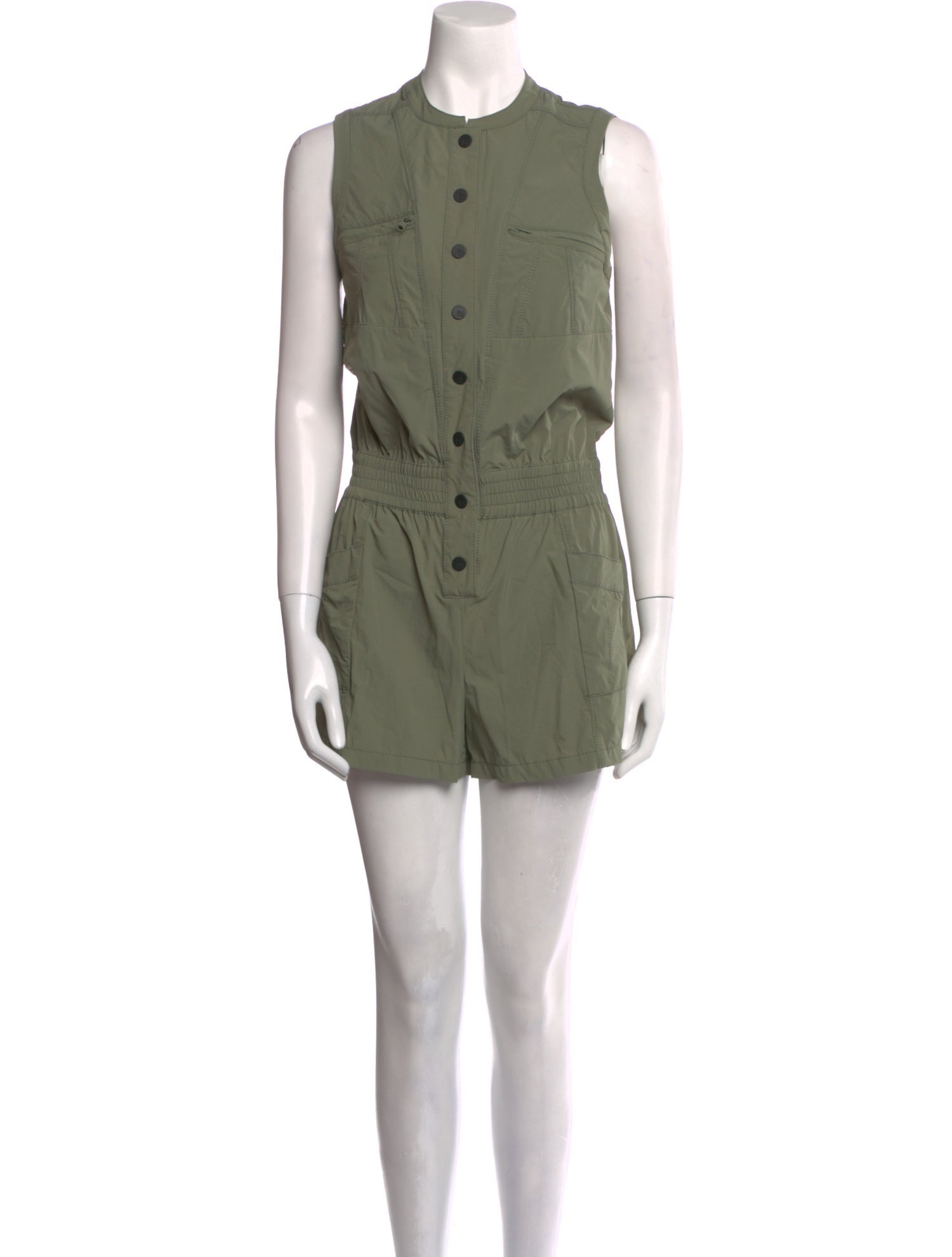 Blanc Noir Nylon Crew Neck Romper