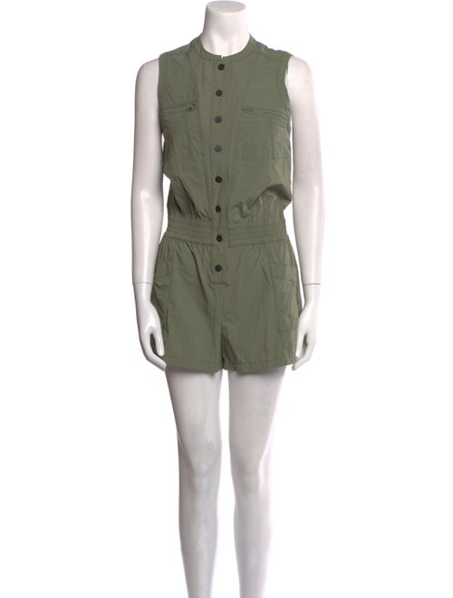 Blanc Noir Nylon Crew Neck Romper