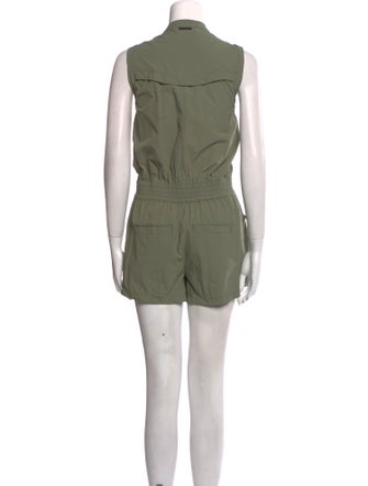 Blanc Noir Nylon Crew Neck Romper