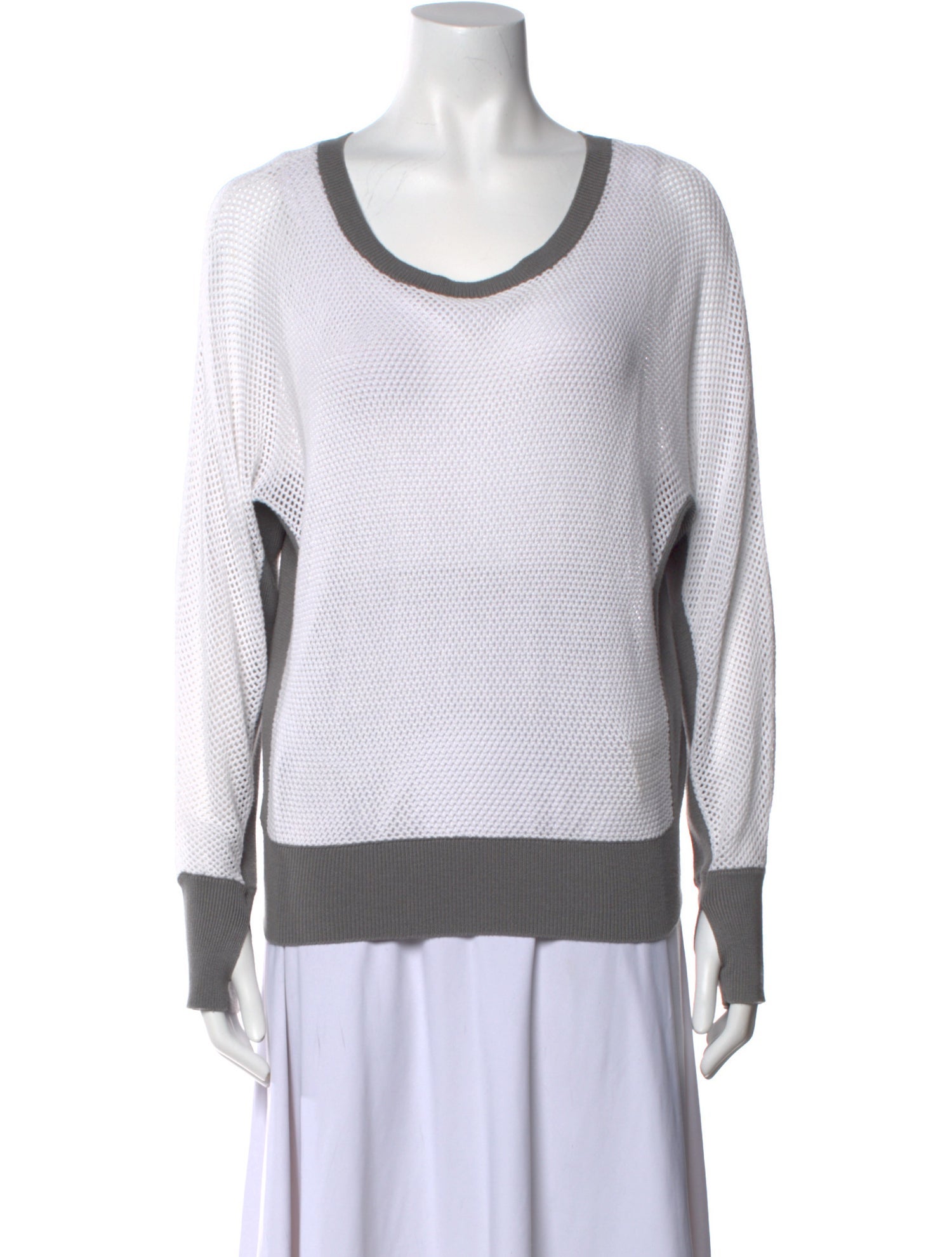 Blanc Noir Scoop Neck Long Sleeve Sweatshirt