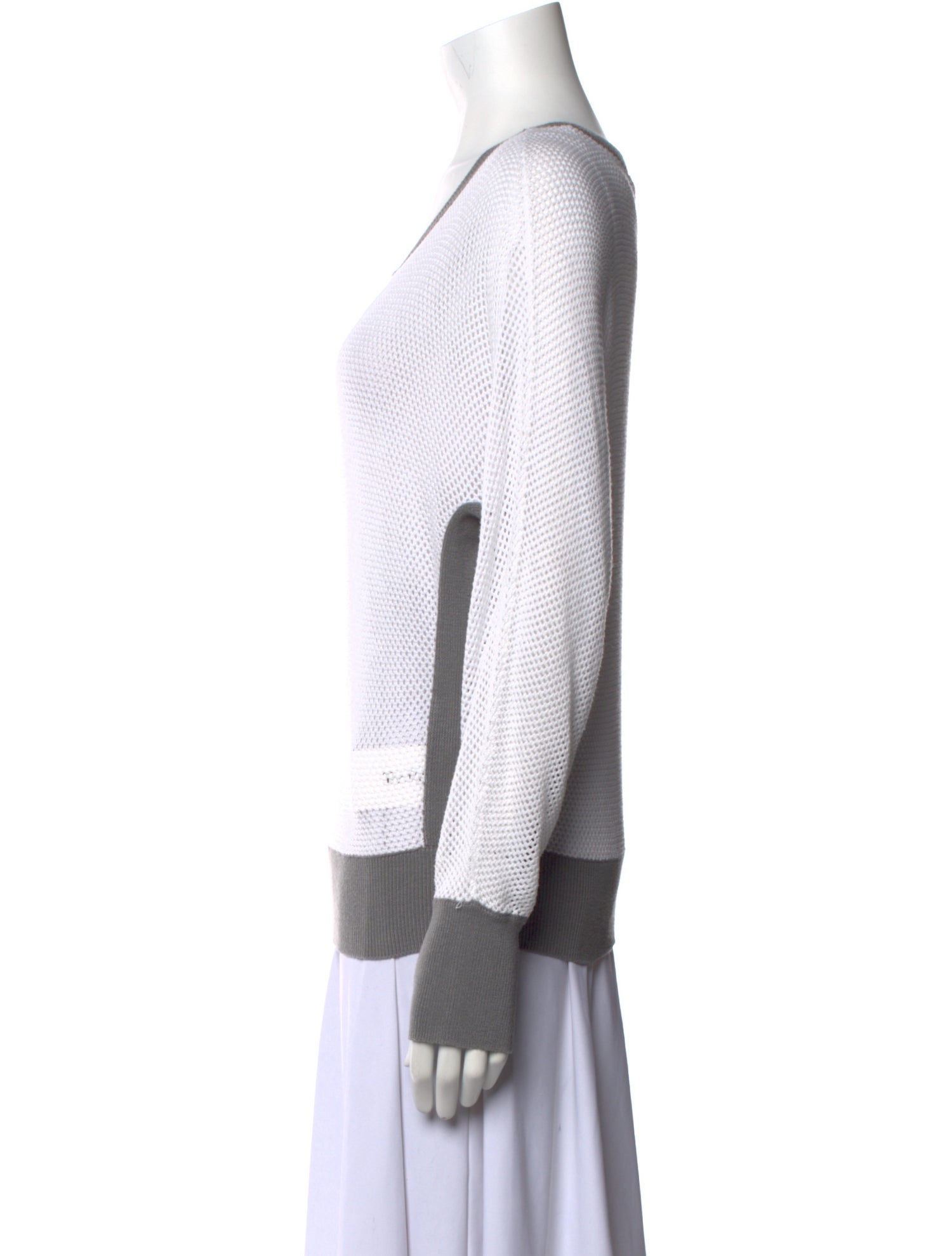 Blanc Noir Scoop Neck Long Sleeve Sweatshirt