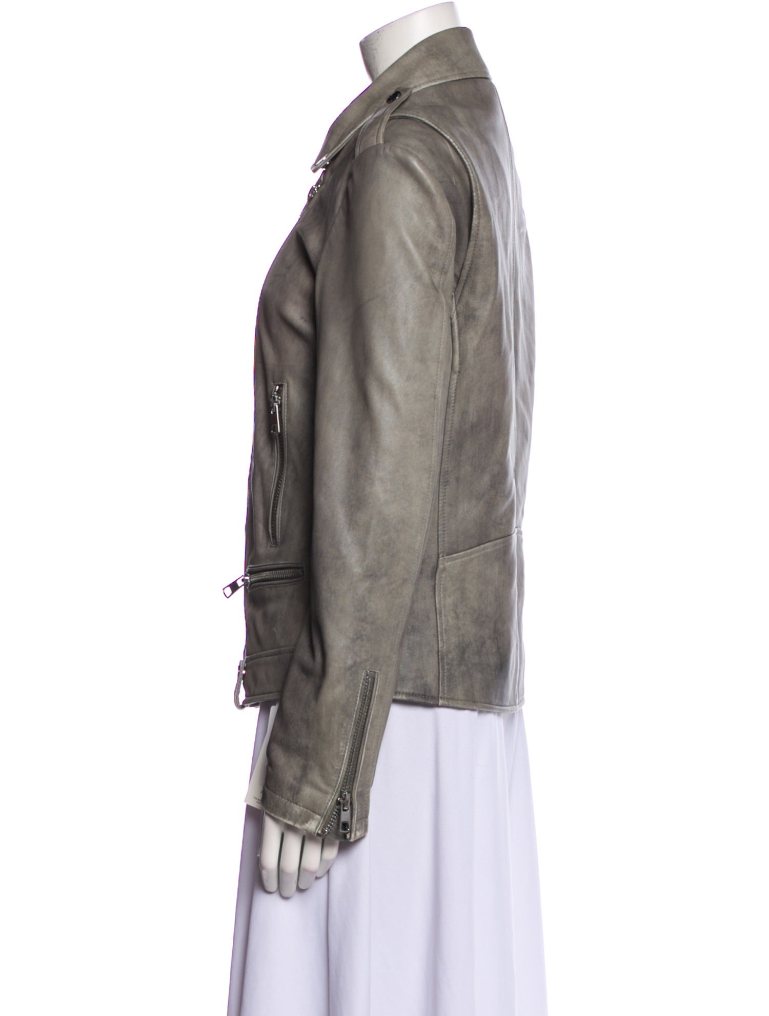 Blanc Noir Leather Biker Jacket