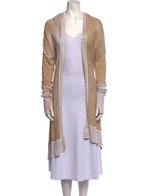 Blanc Noir Colorblock Pattern Open Front Sweater