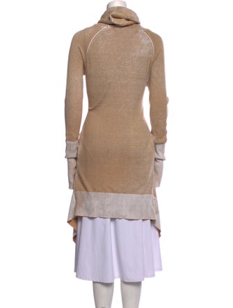 Blanc Noir Colorblock Pattern Open Front Sweater