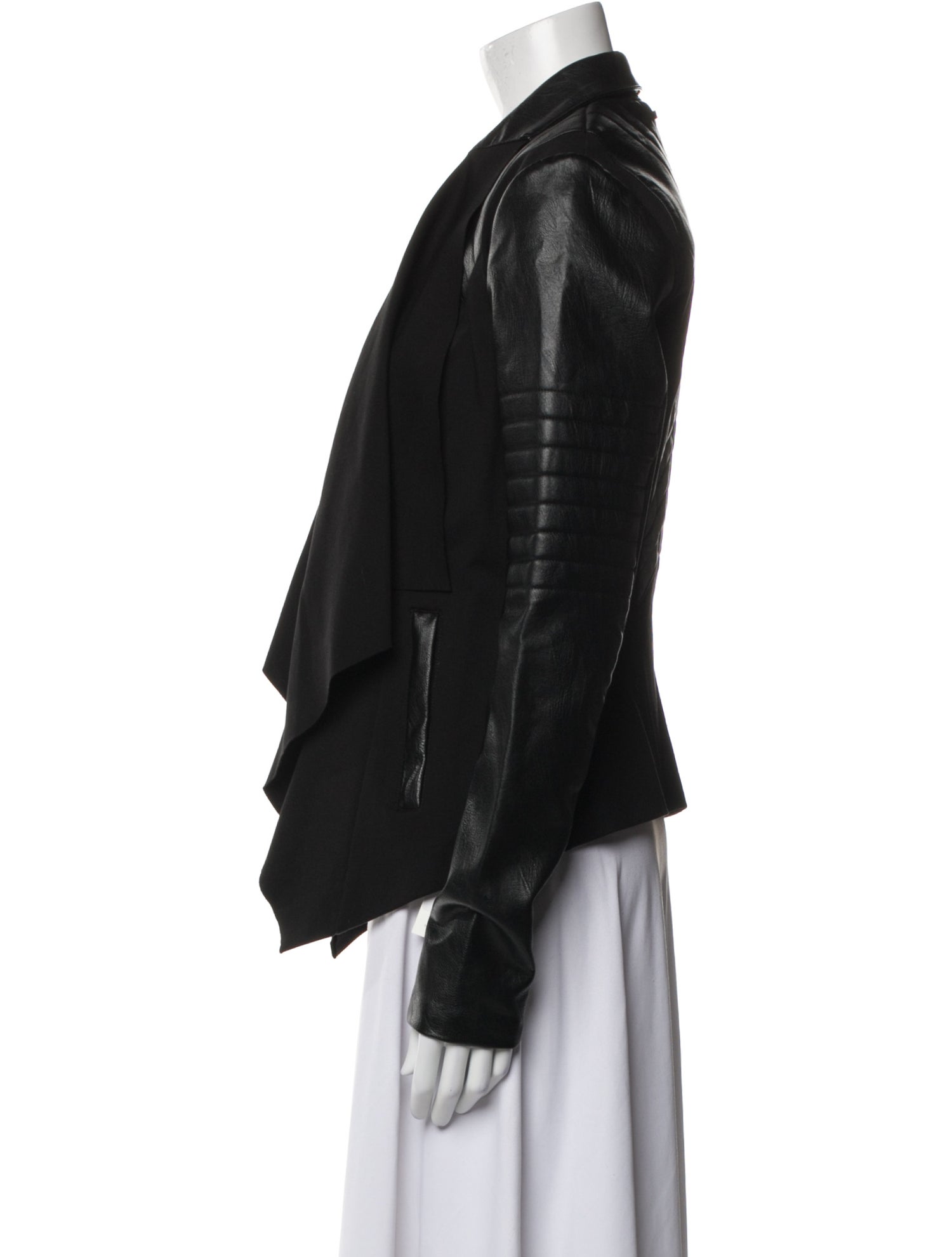 Blanc Noir Faux Leather Jacket
