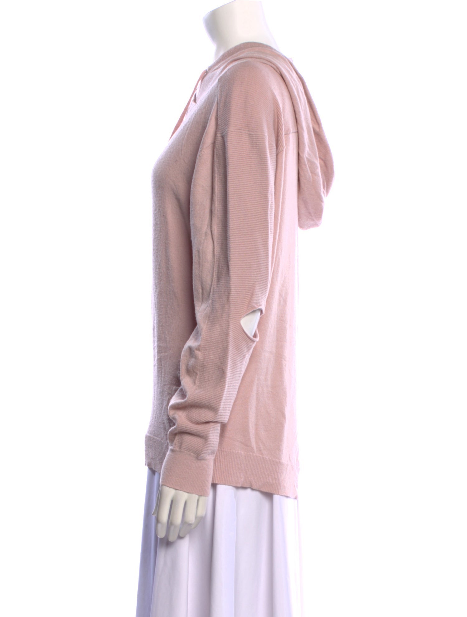 Blanc Noir Nylon V-Neck Sweater