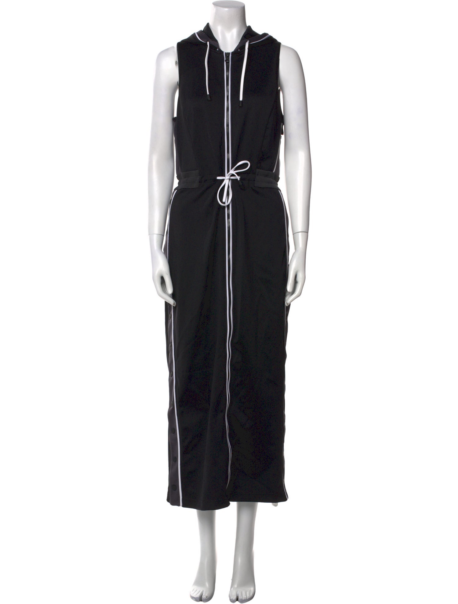 Blanc Noir Crew Neck Long Dress