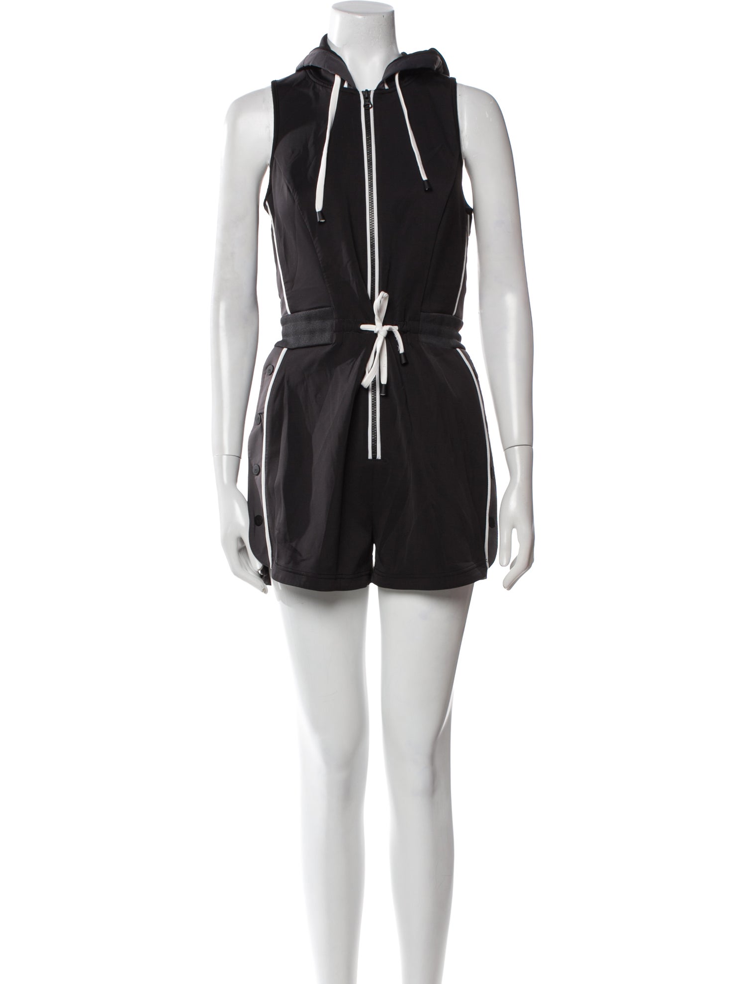 Blanc Noir Nylon V-Neck Romper