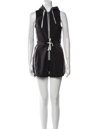 Blanc Noir Nylon V-Neck Romper