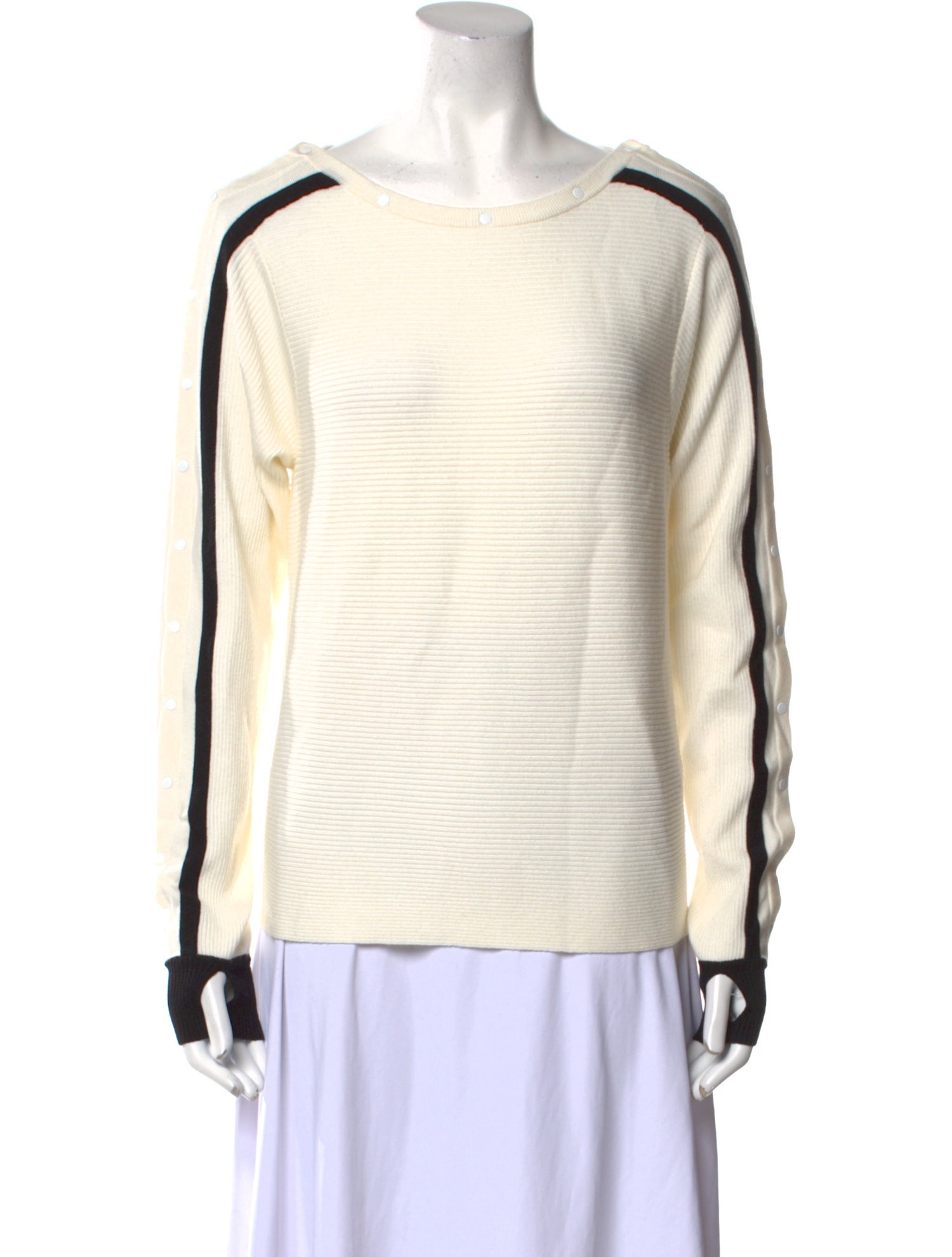 Blanc Noir Scoop Neck Sweater