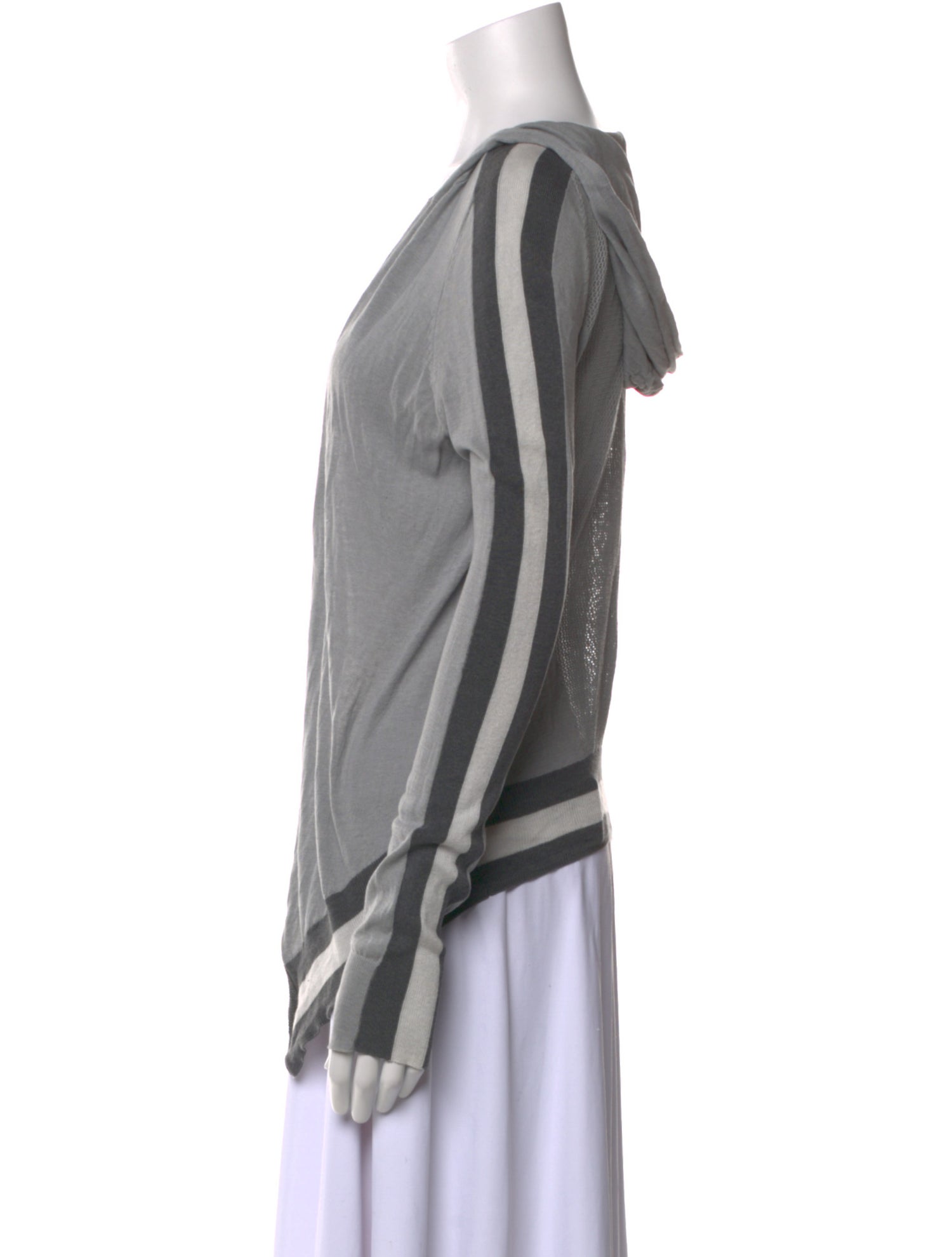 Blanc Noir Silk Open Front Sweater