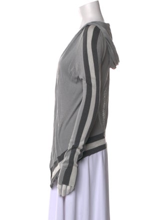 Blanc Noir Silk Open Front Sweater