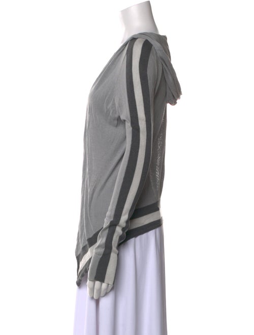 Blanc Noir Silk Open Front Sweater