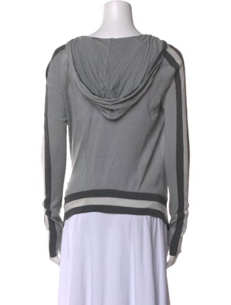 Blanc Noir Silk Open Front Sweater
