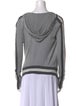 Blanc Noir Silk Open Front Sweater